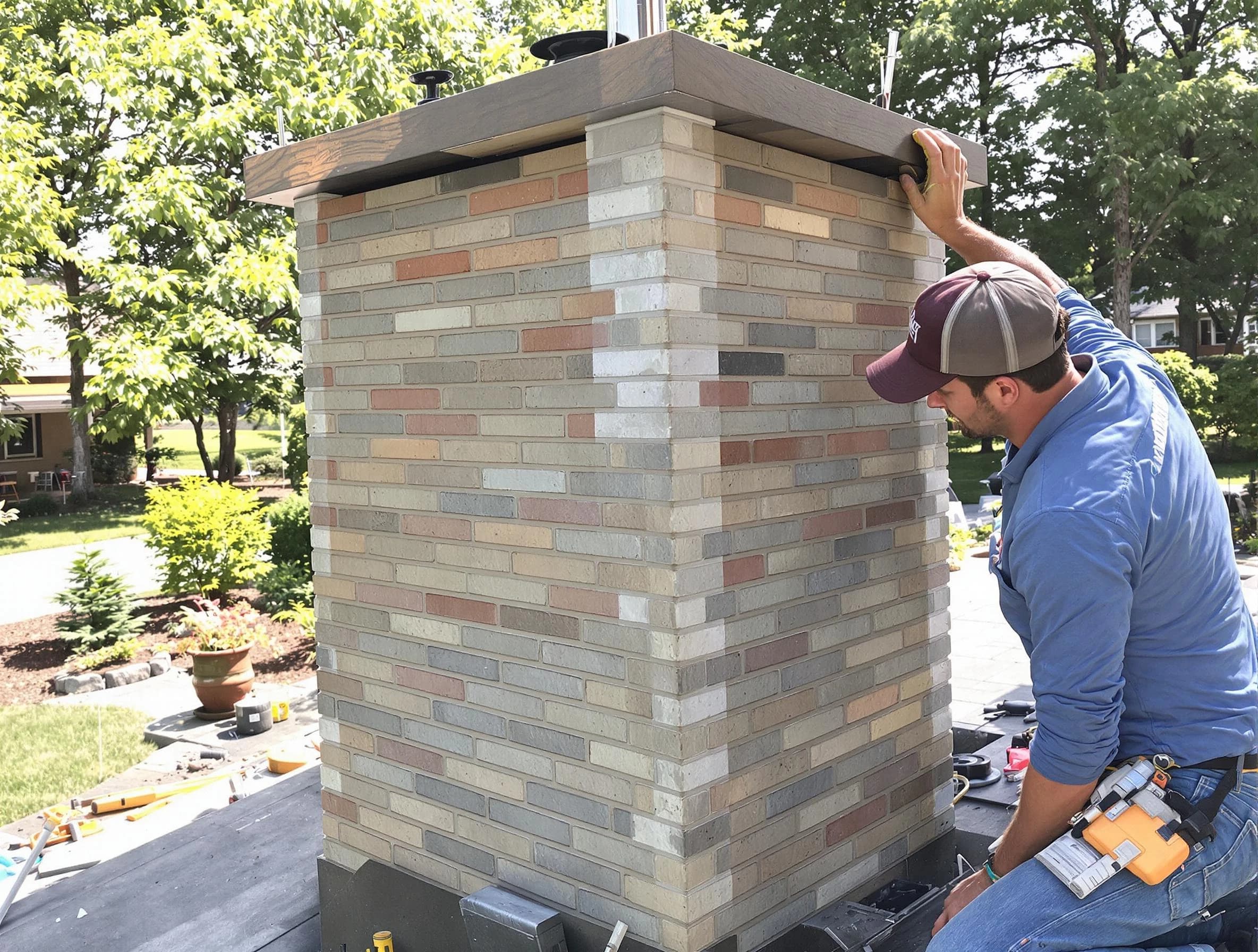Penn Hills Chimney Sweep completing a modern chimney remodel in Penn Hills, PA