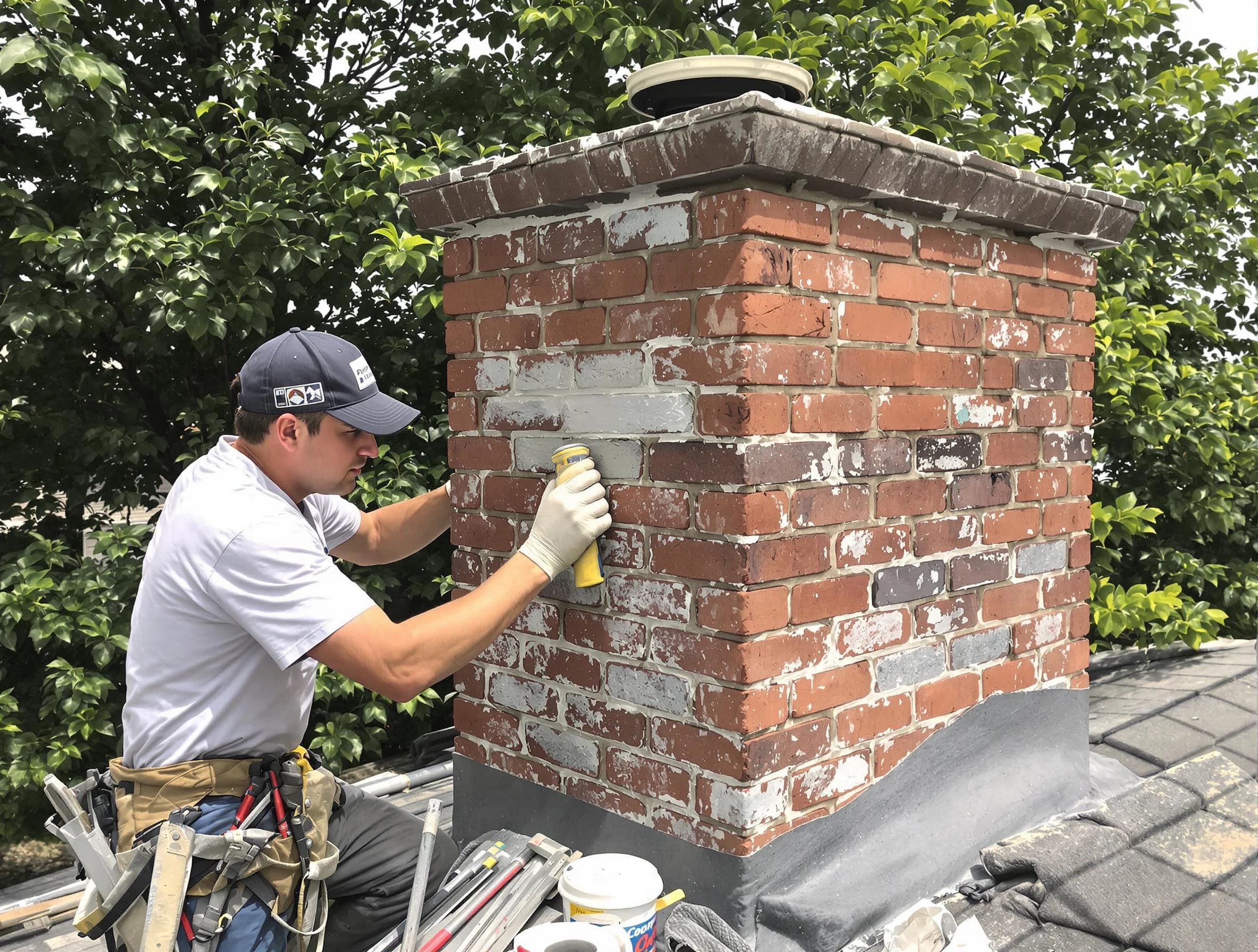 Penn Hills Chimney Sweep restoring an aging chimney in Penn Hills, PA