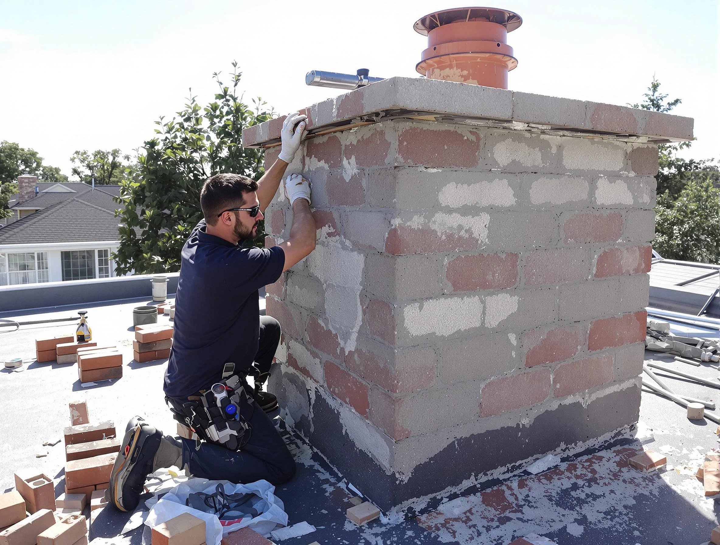 Advanced chimney repair process by Penn Hills Chimney Sweep in Penn Hills, PA