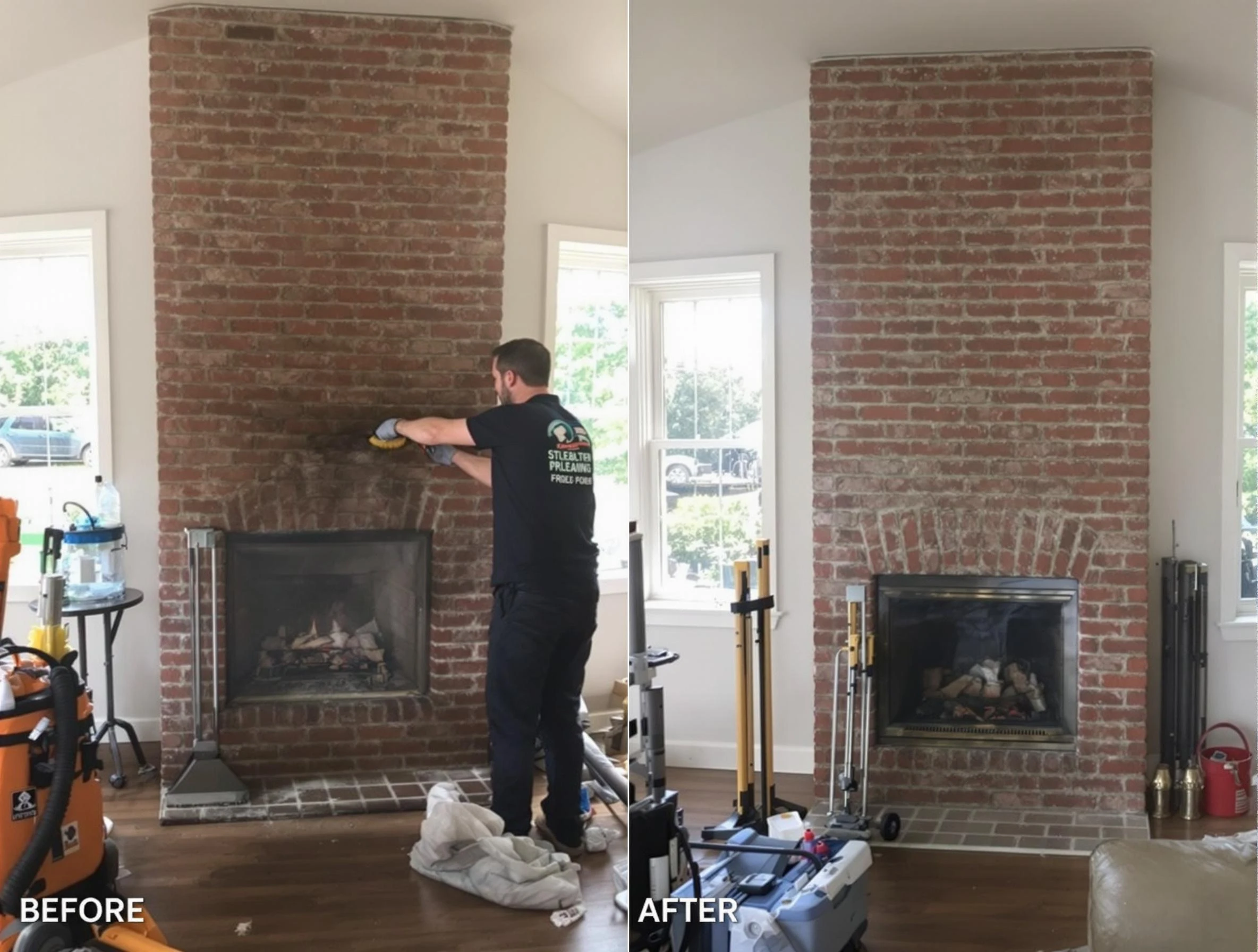 Finished chimney sweeping service by Penn Hills Chimney Sweep in Penn Hills, PA