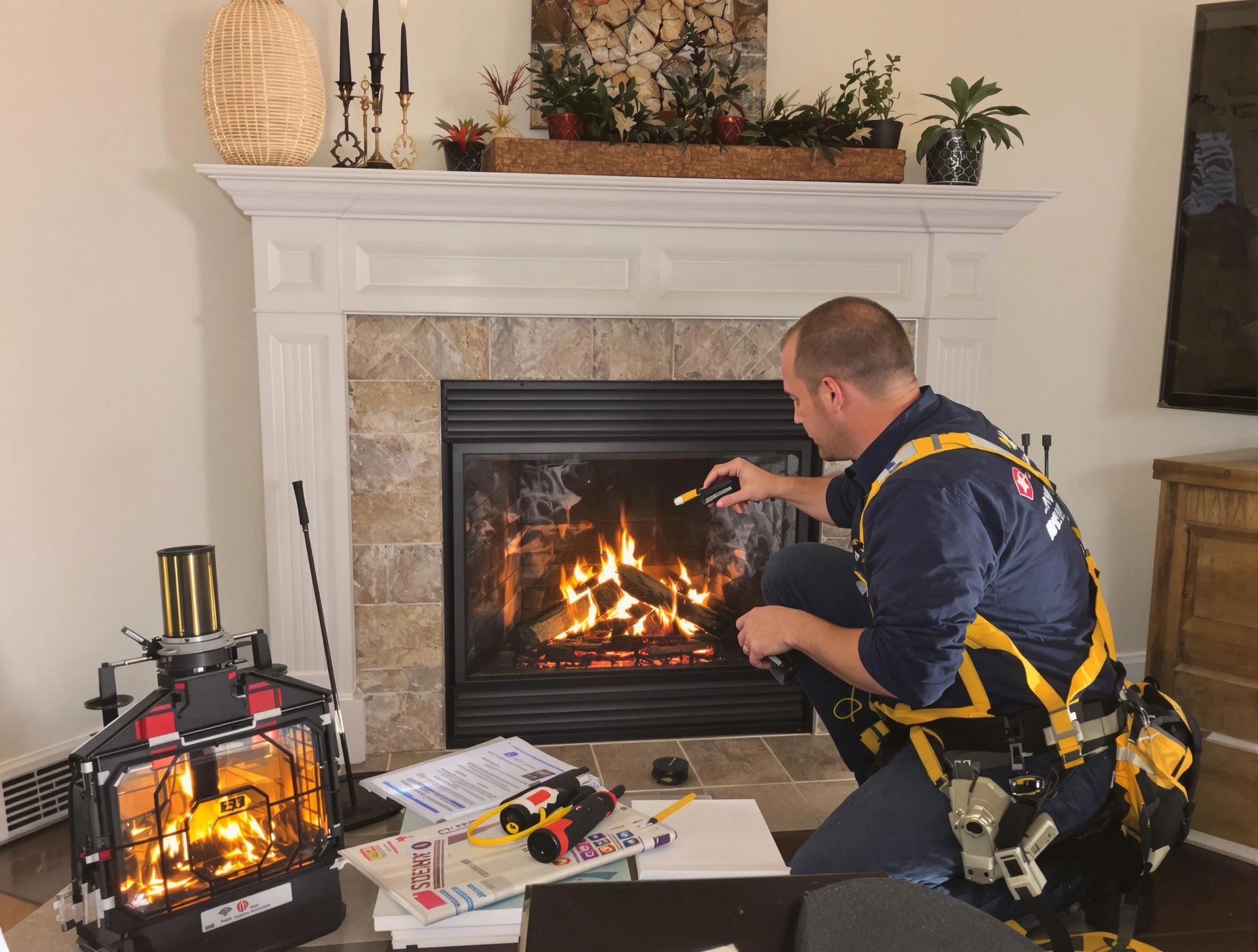 Safety-focused fireplace inspection by Penn Hills Chimney Sweep in Penn Hills, PA